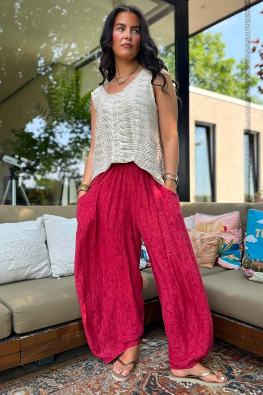 Tasha Damask Bloom Pant Rioja